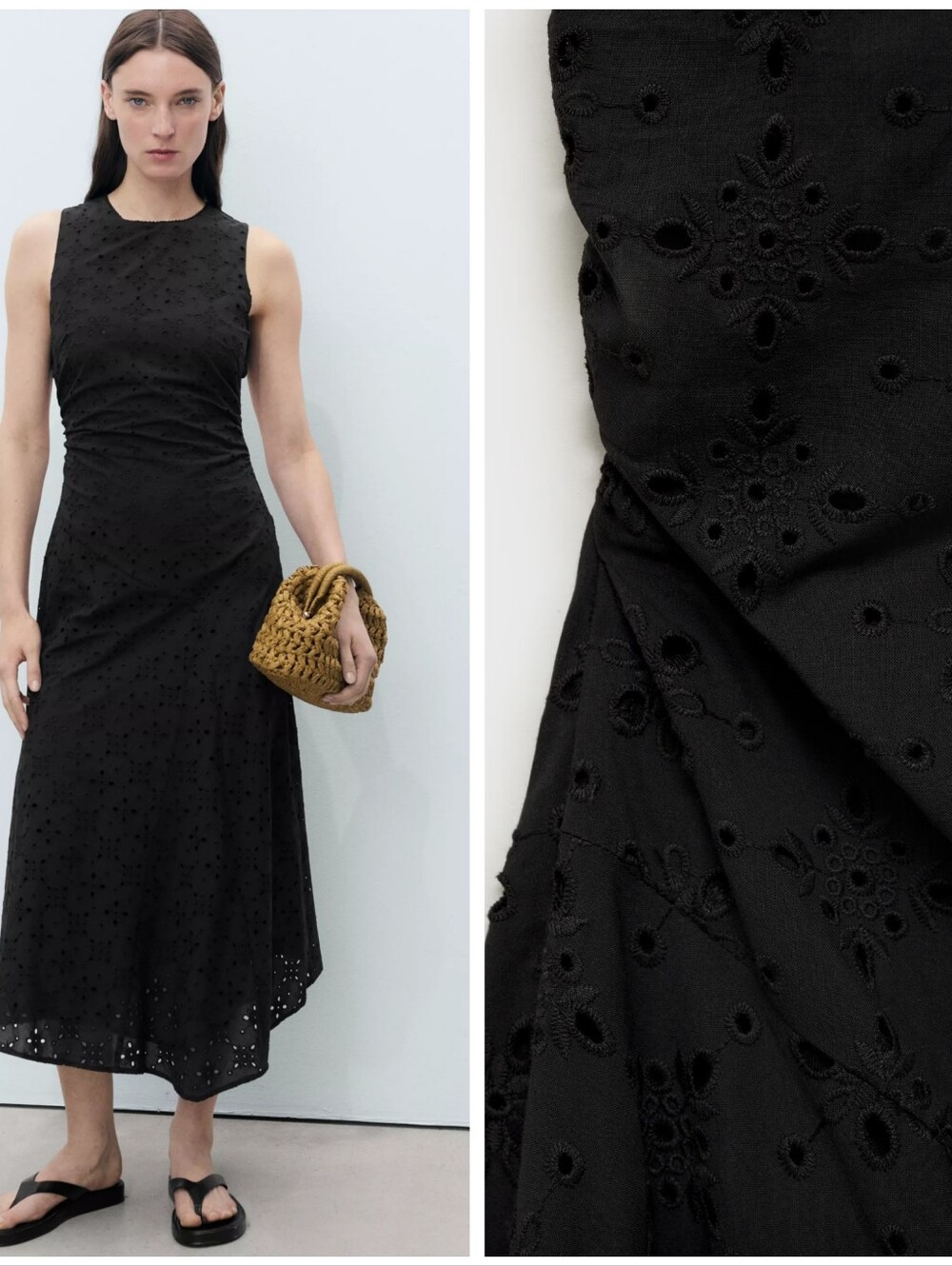 MANGO Embroidered Dress - Picture 1 of 4